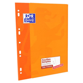 FEUILLES SIMPLES OXFORD PERFOREES 210x297 ETUI 200P OPTIK P. Q5/5