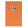 BLOC ORANGE OXFORD AGRAFE 4 TROUS 210x315 160P OPTIK P. Q5/5+MARGE+TAG