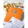 BLOC ORANGE OXFORD AGRAFE 4 TROUS 210x315 160P OPTIK P. Q5/5+TAG