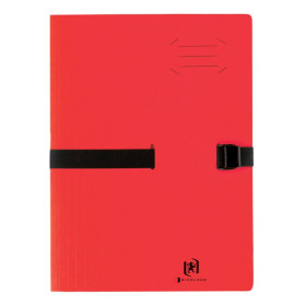 CHEMISE A SANGLE EXT OXFORD BICOLOR A CLIP A4 ROUGE
