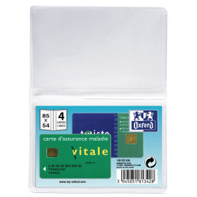 ETUI OXFORD 4 CARTES PVC200 INCOLORE