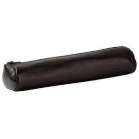 FOURRE-TOUT PETIT ROND OXFORD CUIR EBENE NOIR