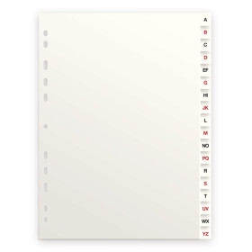 INTERCALAIRES ALPHABETIQUES A4 18 POSITIONS CARTE 160G ASSORTI