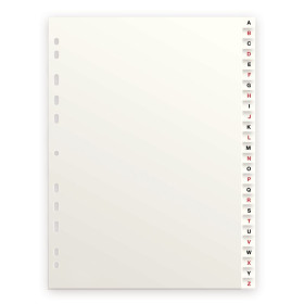 INTERCALAIRES ALPHABETIQUES A4 26 POSITIONS CARTE 160G ASSORTI