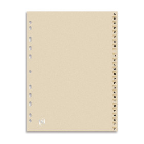 INTERCALAIRES ALPHABETIQUES A4 26 POSITIONS CARTE FORTE 240G BEIGE