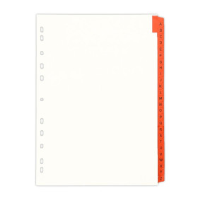 INTERCALAIRES ALPHABETIQUES A4 26 POSITIONS MYLAR 160G ROUGE