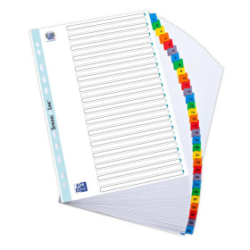INTERCALAIRES NUMERIQUES A4 31 POSITIONS COLORE 170G ASSORTI