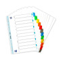 INTERCALAIRES MENSUEL A4 12 POSITIONS MYLAR COLORE 170G ASSORTI