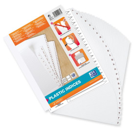 INTERCALAIRES ALPHABETIQUES A4+ 26 POSITIONS PVC 19/100 BLANC