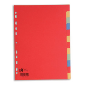 INTERCALAIRES NEUTRES A4 12 POSITIONS CARTE FORTE 160G ASSORTI