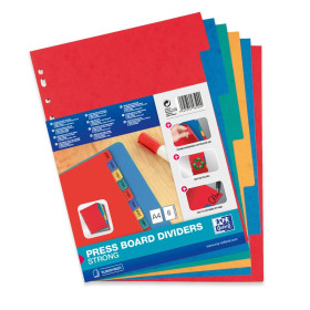 INTERCALAIRES NEUTRES A4 6 POSITIONS CARTE LUSTREE 220G ASSORTI