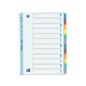 INTERCALAIRES NEUTRES A4 12 POSITIONS MYLAR COLORE 225G ASSORTI