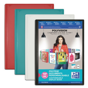 PROTEGE-DOCS OXFORD POLYVISION A4 100 POCH PP OPAQUE ASSORTI