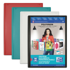 PROTEGE-DOCS OXFORD POLYVISION A4 80 POCH PP OPAQUE ASSORTI