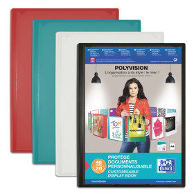 PROTEGE-DOCS OXFORD POLYVISION A4 20 POCH PP OPAQUE ASSORTI