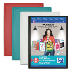 PROTEGE-DOCS OXFORD POLYVISION A4 40 POCH PP OPAQUE ASSORTI