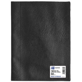 PROTEGE-DOCS OXFORD HUNTER A4 PVC/PP 30 POCH NOIR