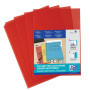 10 POCHETTE COIN OXFORD SACH A4 PP120 LISSE ROUGE