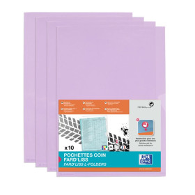 10 POCHETTE COIN OXFORD FARD'LIS SACH A4 PVC200 LISSE VIOLET
