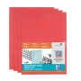 10 POCHETTE COIN OXFORD FARD'LIS SACH A4 PVC200 LISSE ROUGE