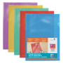 10 POCHETTE COIN OXFORD SACH A4 PVC150 LISSE ASSORTI