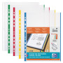 100 POCHETTE PERFOREE OXFORD SACH A4 PP90 LISSE BORD COLOREASSORTI