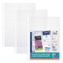 10 POCHETTE PERFOREE OXFORD SACH A4 CARTE VISITE PVC100 INCOLORE