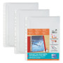 10 POCHETTE PERFOREE OXFORD SACH A4 EXT VELCRO PP200 GR INCOLORE