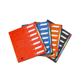 TRIEUR OXFORD BICOLOR A4 8 POSITIONS AGRAFE CARTE LUSTREE ASSORTI