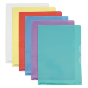 50 POCHETTE COIN OXFORD FARD'OR BTE A4 PVC140 LISSE ASSORTI