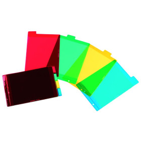 INTERCALAIRES ONGLETS PERSONNALISABLES A5 4 POSITIONS PVC 12/100 ASSORTI