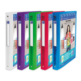 CLASSEUR OXFORD POLYVISION A4 D30 4AN-O PP TRANSLU ASSORTI PAV