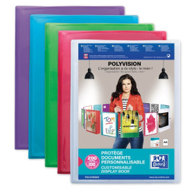PROTEGE-DOCS OXFORD POLYVISION A4 100 POCH PP ASSORTI PAV