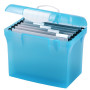 VALISETTE DOSSIER SUSPENDU CLASS'N GO, LOT DE 4, TRANSPARENCE PLASTIQUE BLEU