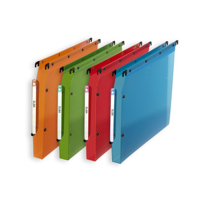 DOSSIER SUSP ELBA DESIGN ARMOIRE D30 A4 PP TRANSLU ASSORTI