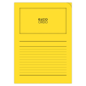 100 POCHETTE COIN A FENETRE ELCO ORDO 22x31 120G JAUNE VIF