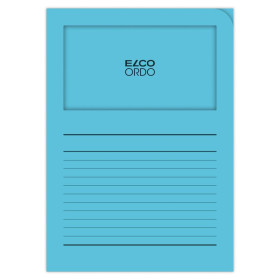 100 POCHETTE COIN A FENETRE ELCO ORDO 22x31  120G BLEU CLAIR