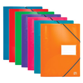 PROTEGE-DOCS OXFORD SCHOOL LIFE A4 80 POCH PP TRANSLU ELASTIQUE ASSORTI PAV