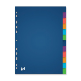 INTERCALAIRES OXFORD COLOR LIFE A4 12 POSITIONS POLYPRO ASSORTI
