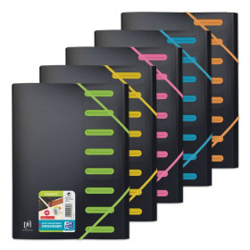 TRIEUR EXTENSIBLE OXFORD ETUDIANT A4 8 POSITIONS PP OPAQUE ASSORTI