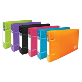 CLASSEUR OXFORD SCHOOL LIFE A5 PAYSAG D30 2AN ROND PP TRANSLU ASSORTI