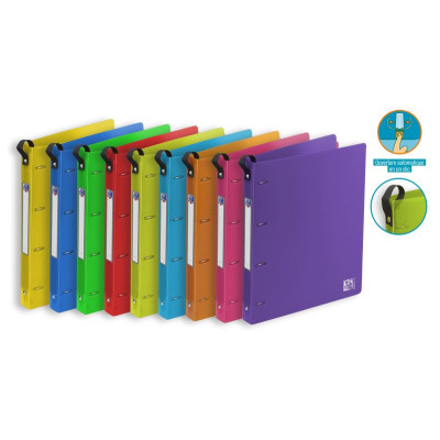CLASSEUR OXFORD SCHOOL LIFE UP A4+ D30 4AN ROND EZ ASSORTI PAV