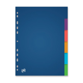 INTERCALAIRES NEUTRES OXFORD COLOR LIFE A4+ 6 POSITIONS POLYPRO 3/10 ASSORTI