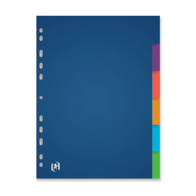 INTERCALAIRES NEUTRES OXFORD COLOR LIFE A4+ 6 POSITIONS POLYPRO 3/10 ASSORTI