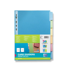 INTERCALAIRES NEUTRES OXFORD COLOR LIFE A4 6 POSITIONS  220G ASSORTI