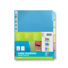 INTERCALAIRES NEUTRES OXFORD COLOR LIFE A4+ 6 POSITIONS 220G ASSORTI