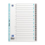INTERCALAIRES ALPHABETIQUES FR A4 20P POLYPRO 12/100 GRIS
