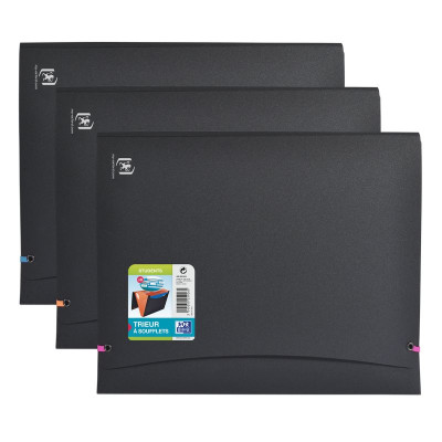 TRIEUR A SOUFFLET OXFORD ETUDIANT A4 8 POSITIONS PP OPAQUE ASSORTI