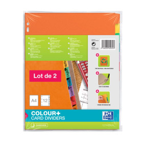 INTERCALAIRES NEUTRES A4 12 POSITIONS CARTE FORTE 225G ASSORTI