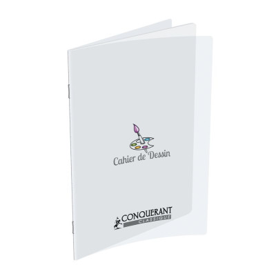 CAHIER DE DESSIN CONQUERANT CLASSIQUE AGRAFE 240x320 96P 120G UNI POLYPRO INCOLO